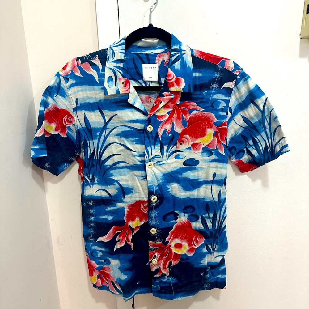 Sandro Patterned / Vacation Shirt - image 1